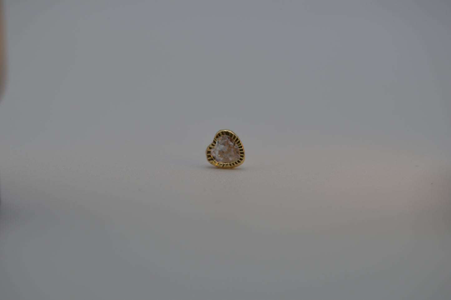 Corazón bisel blanco #6