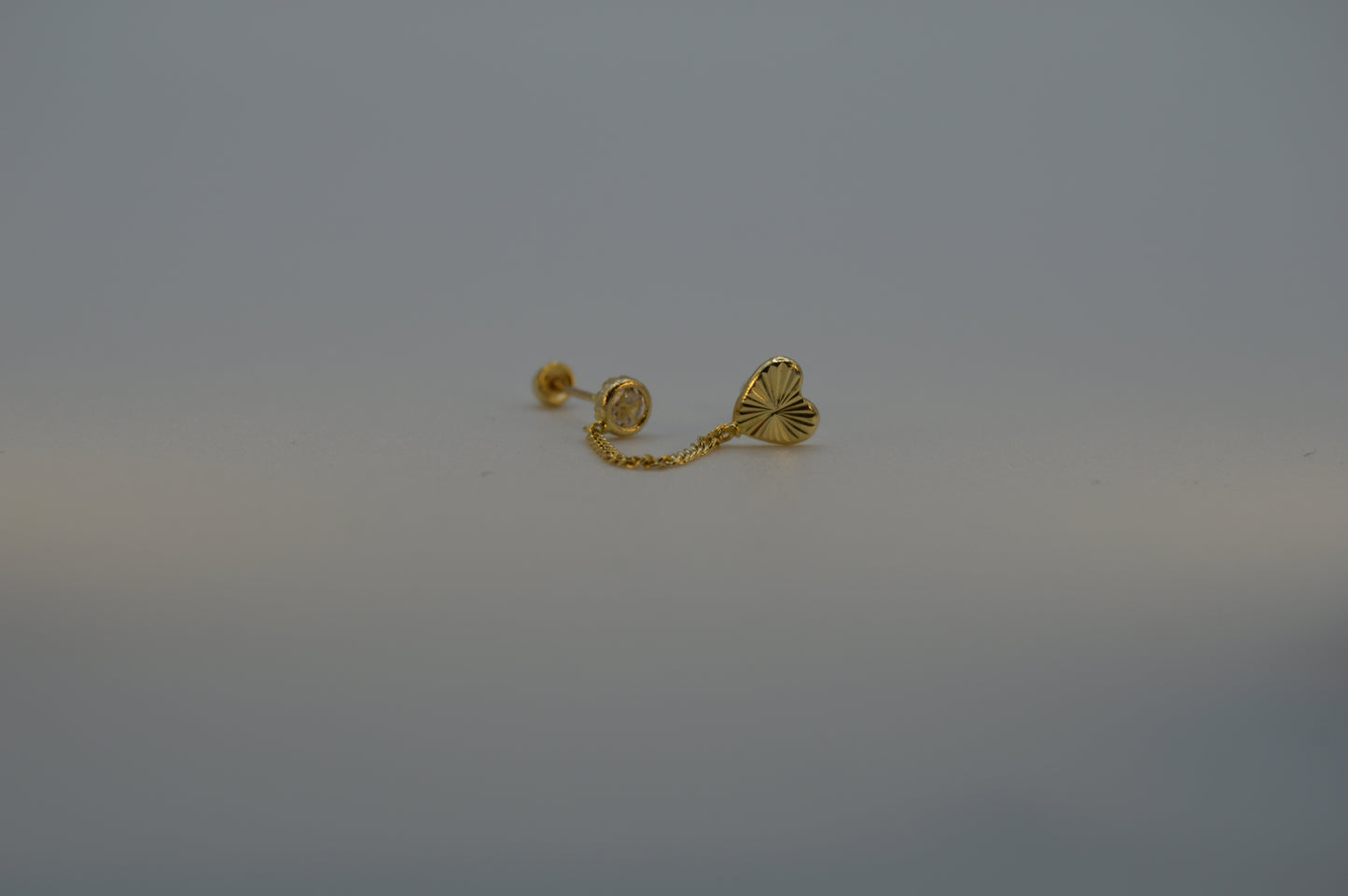 Cadena bisel y corazón