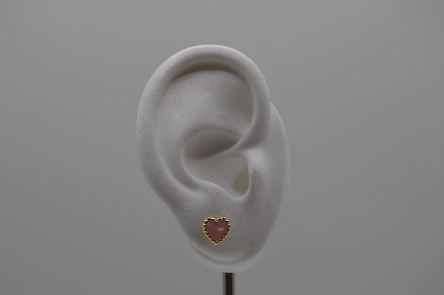 Corazón esmaltado rosa