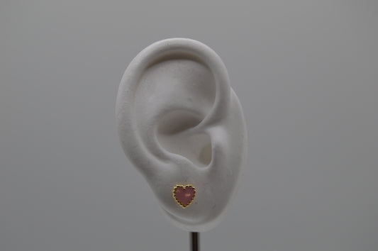 Corazón esmaltado rosa
