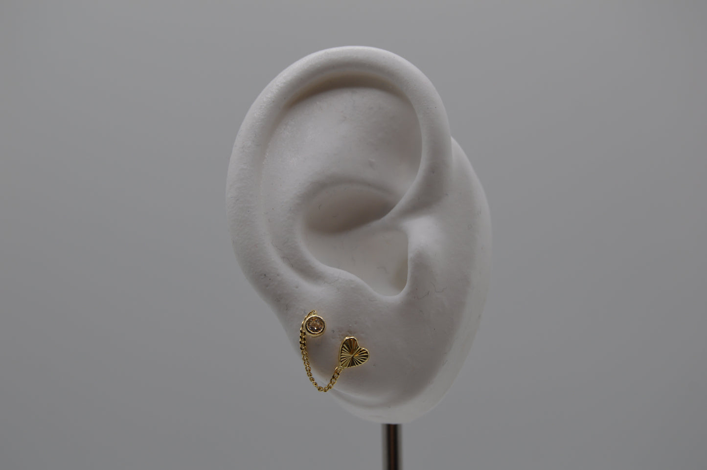 Cadena bisel y corazón