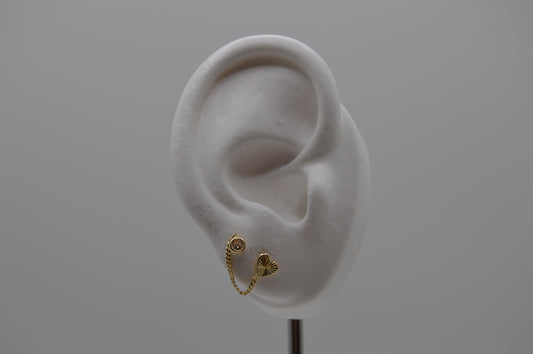 Cadena bisel y corazón