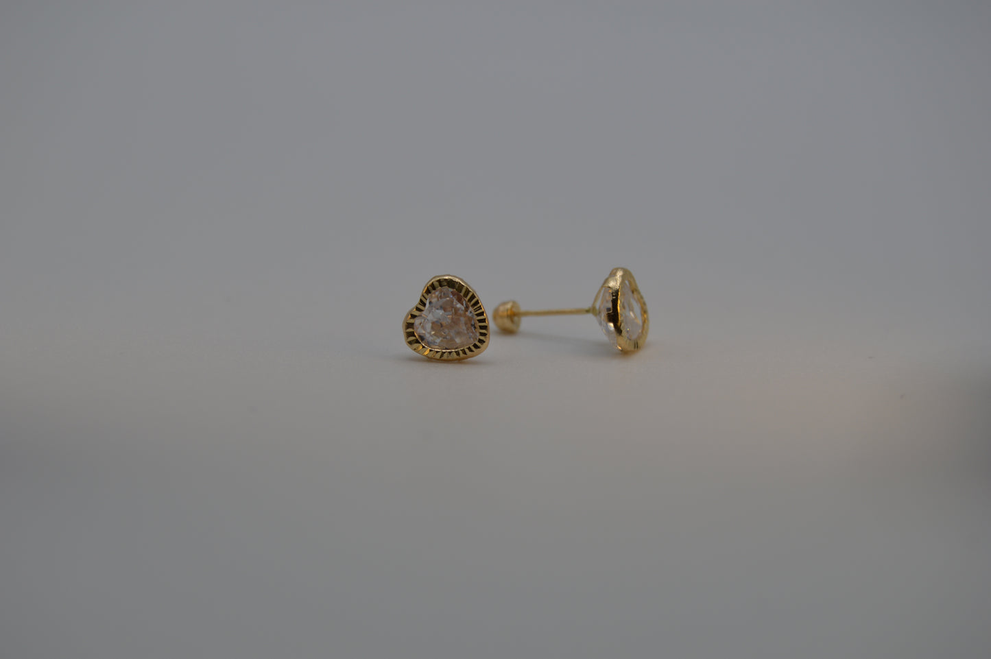 Corazón bisel blanco #6