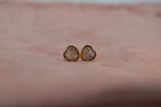 Corazón bisel blanco #6