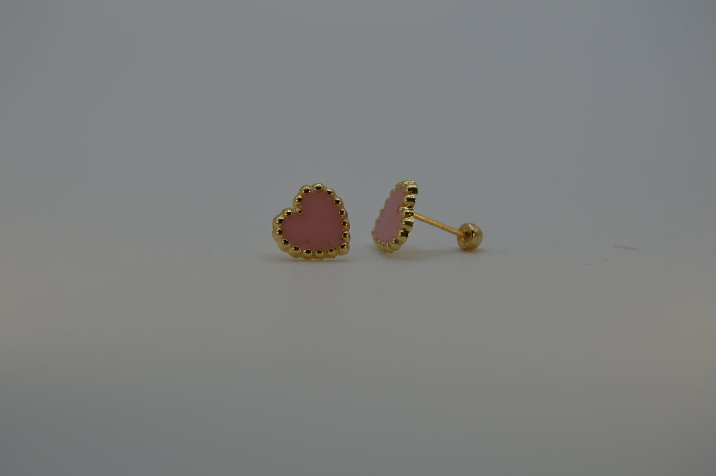 Corazón esmaltado rosa