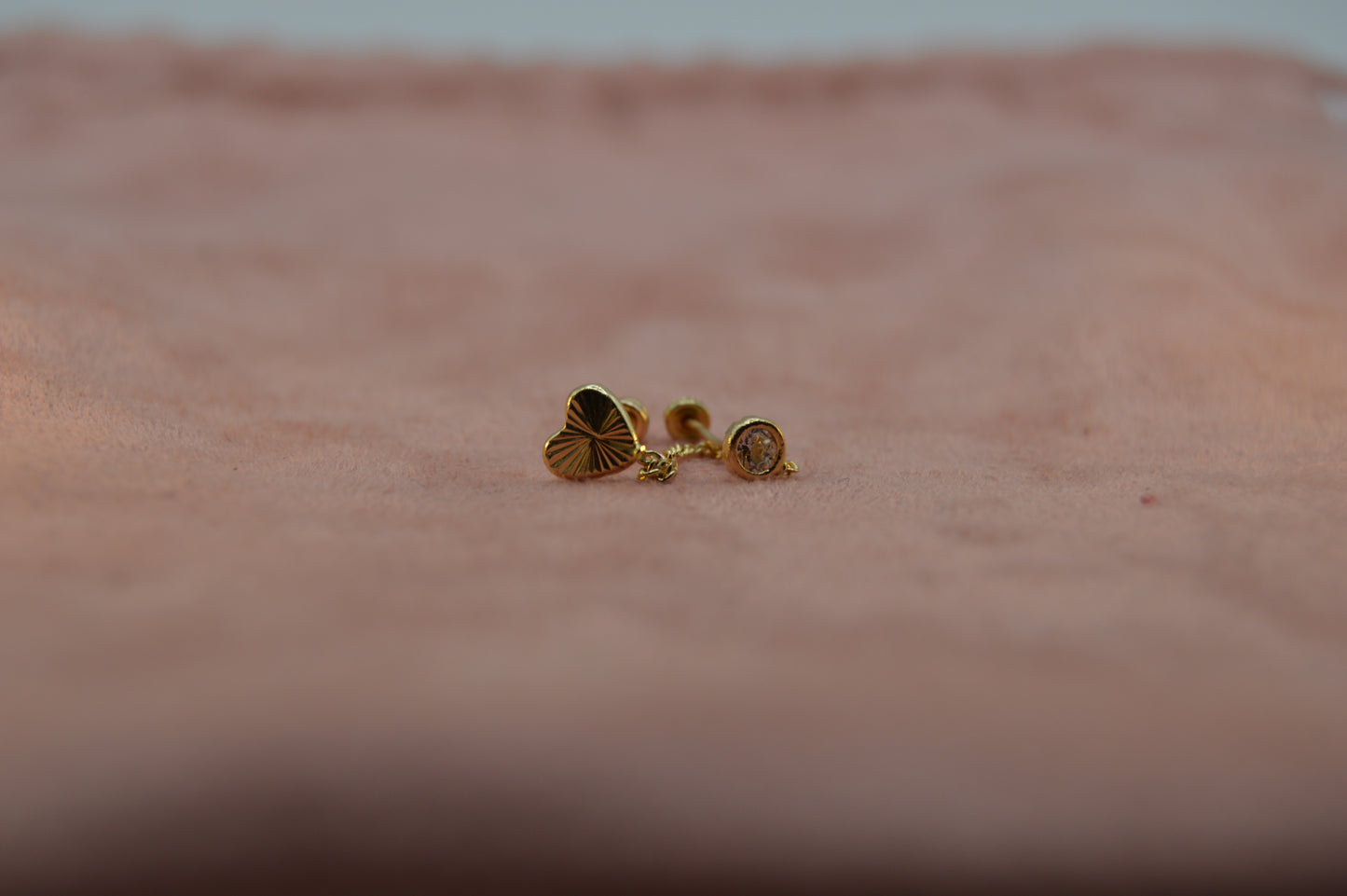 Cadena bisel y corazón