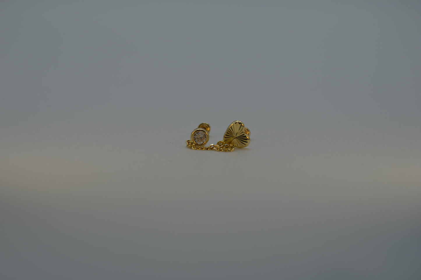 Cadena bisel y corazón